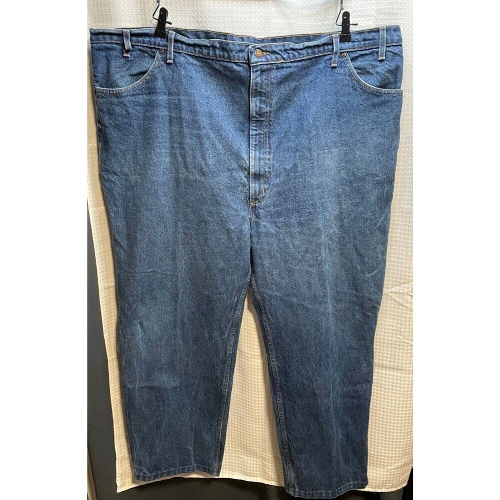 Plain Pockets jeans mens 50 x 29 high rise tapered made USA blue